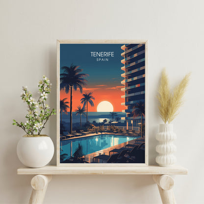 Affiche Tenerife | impression de voyage Tenerife | Impression Tenerife | Affiche Espagne | Affiche de voyage