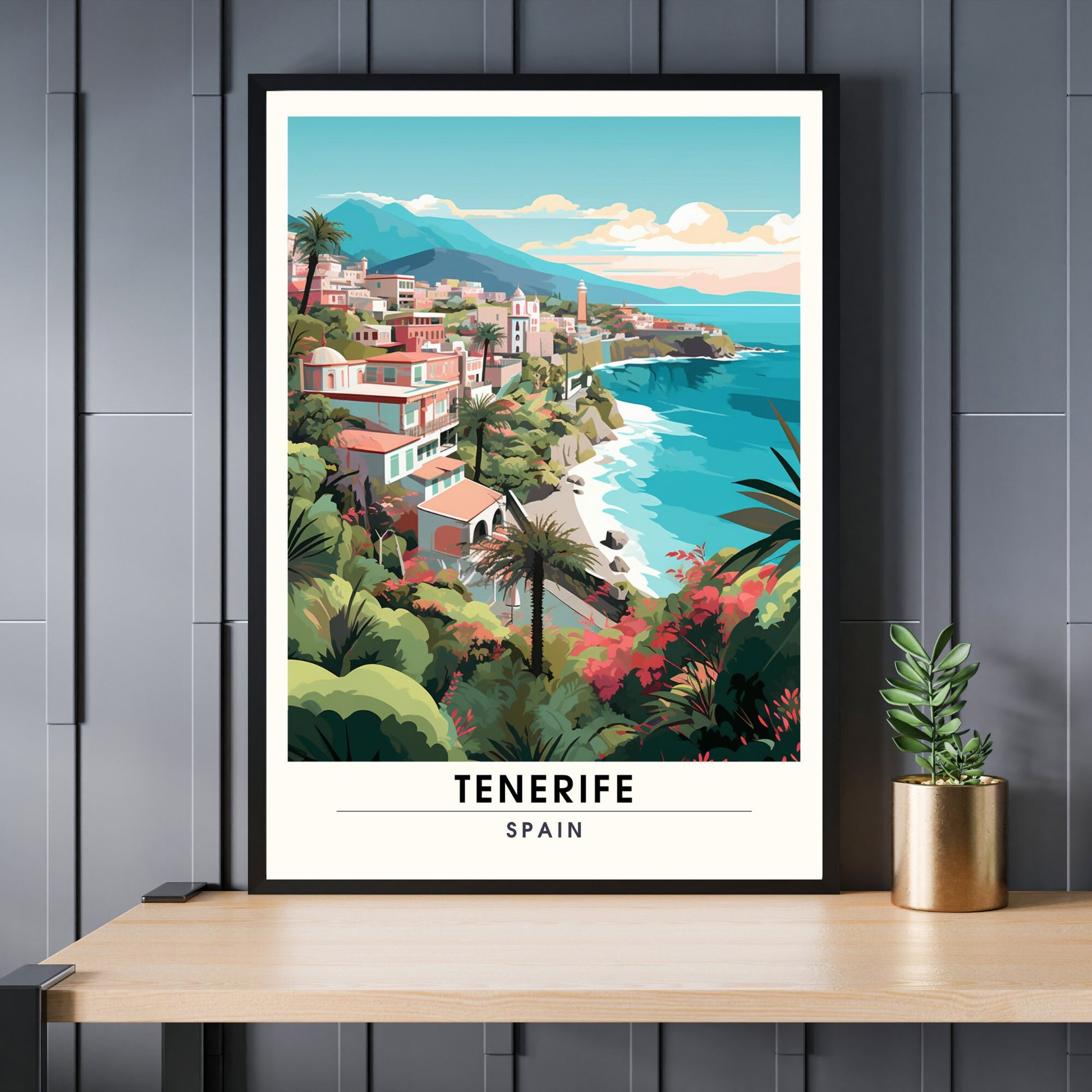 Affiche Tenerife | impression de voyage Tenerife | Impression Tenerife | Affiche Espagne | Affiche de voyage