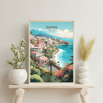 Affiche Tenerife | impression de voyage Tenerife | Impression Tenerife | Affiche Espagne | Affiche de voyage