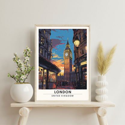 Affiche Londres | impression de voyage Londres | Impression Londres | Affiche Royaume-Uni