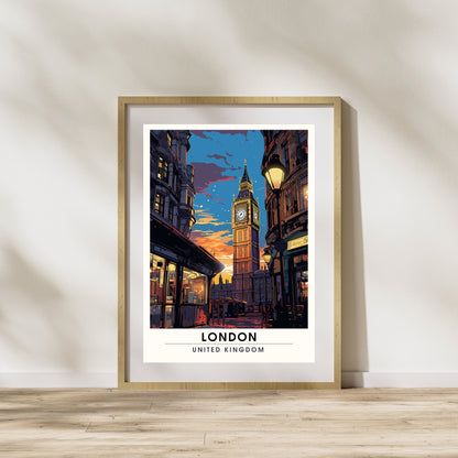 Affiche Londres | impression de voyage Londres | Impression Londres | Affiche Royaume-Uni