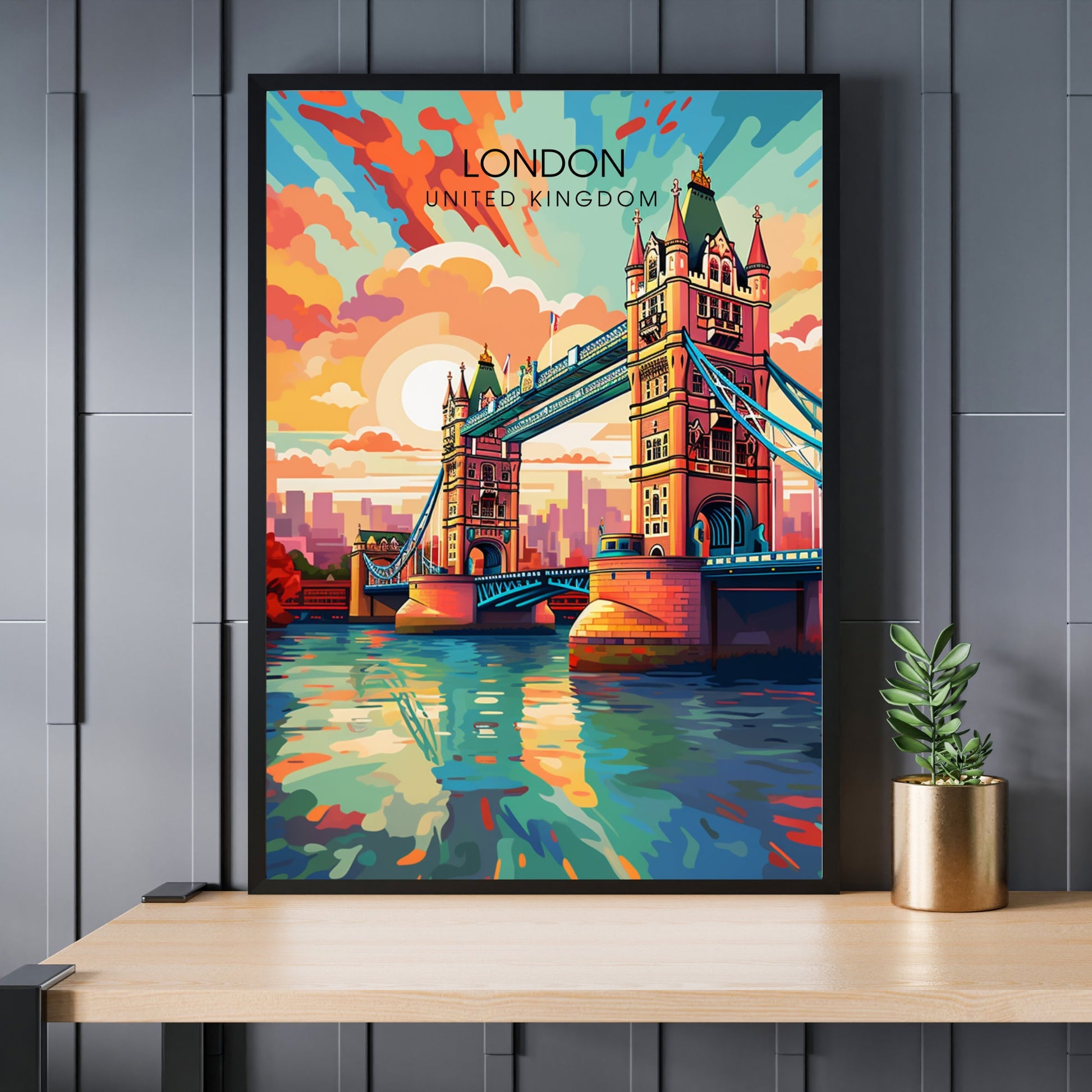 Affiche Londres | impression de voyage Londres | Impression Londres | Affiche Royaume-Uni