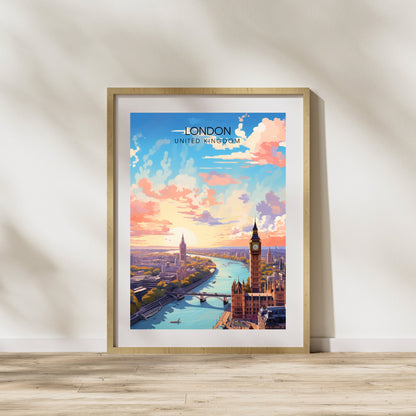 Affiche Londres | impression de voyage Londres | Impression Londres | Affiche Royaume-Uni