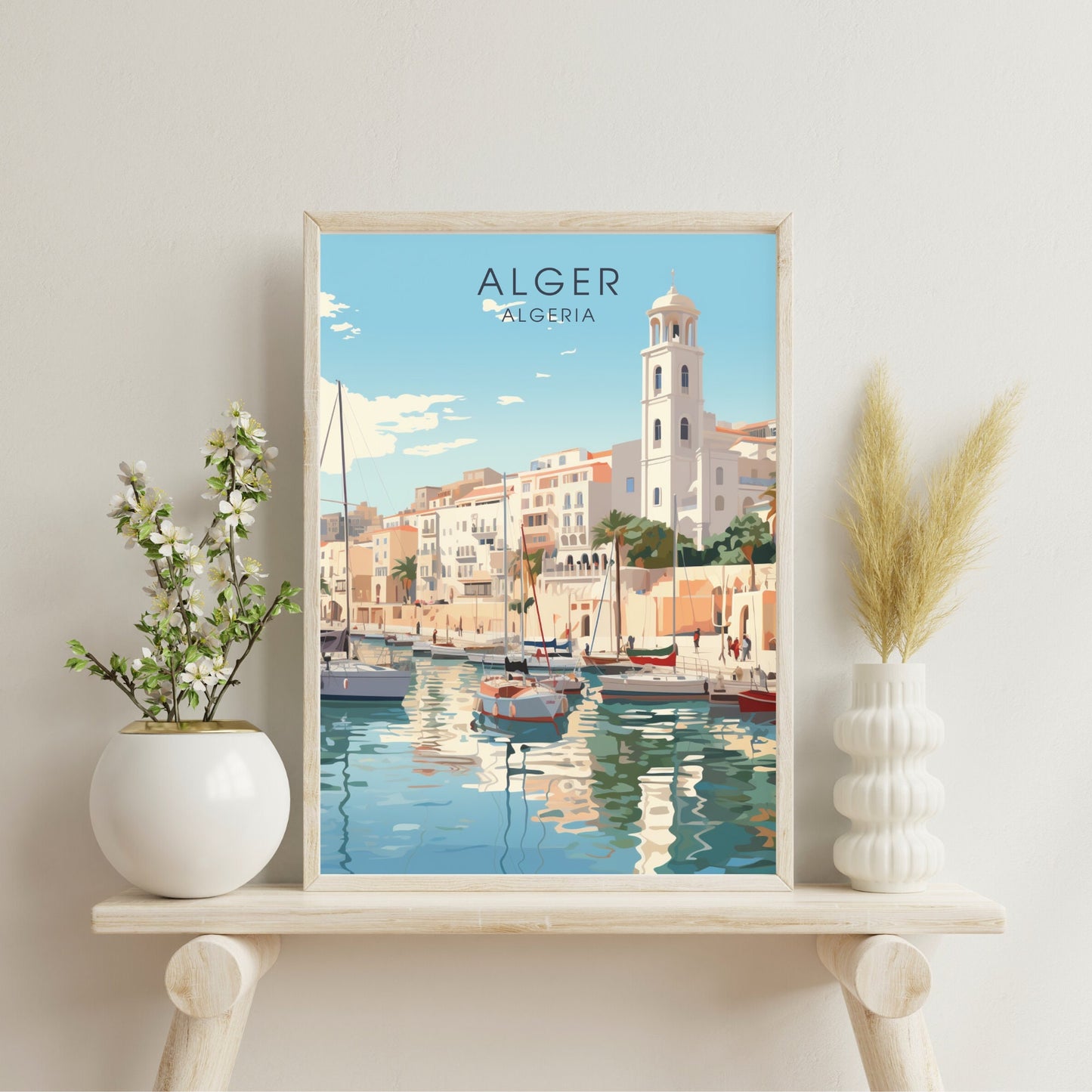 Impression de voyage Alger | Affiche Alger | Affiche port d'Alger