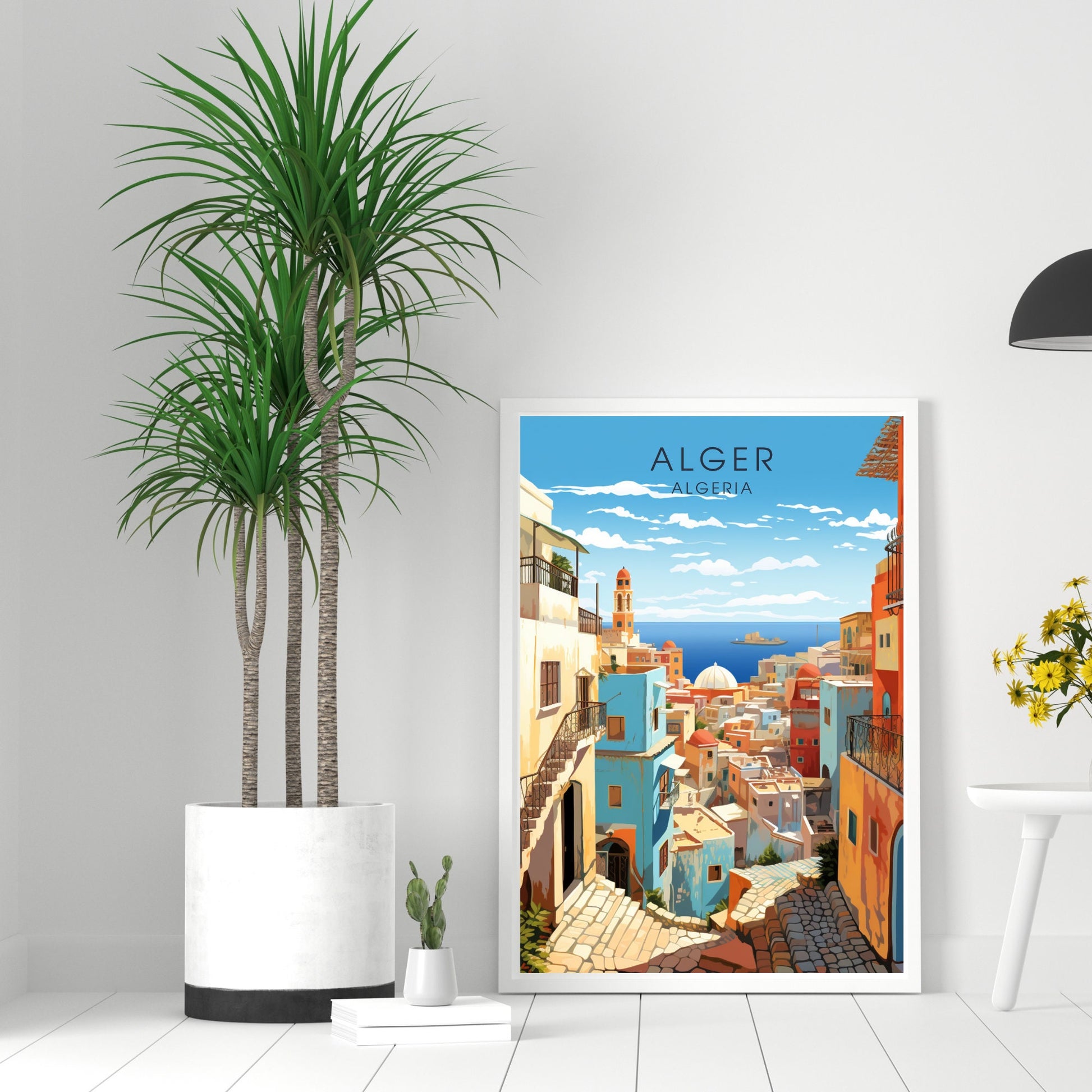 Affiche Alger | Affiche de voyage Alger | Affiche Casbah d'Alger | Affiche Algérie