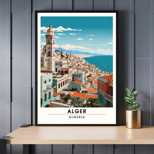 Affiche Alger | Affiche de voyage Alger | Affiche Casbah d'Alger | Impression Algérie