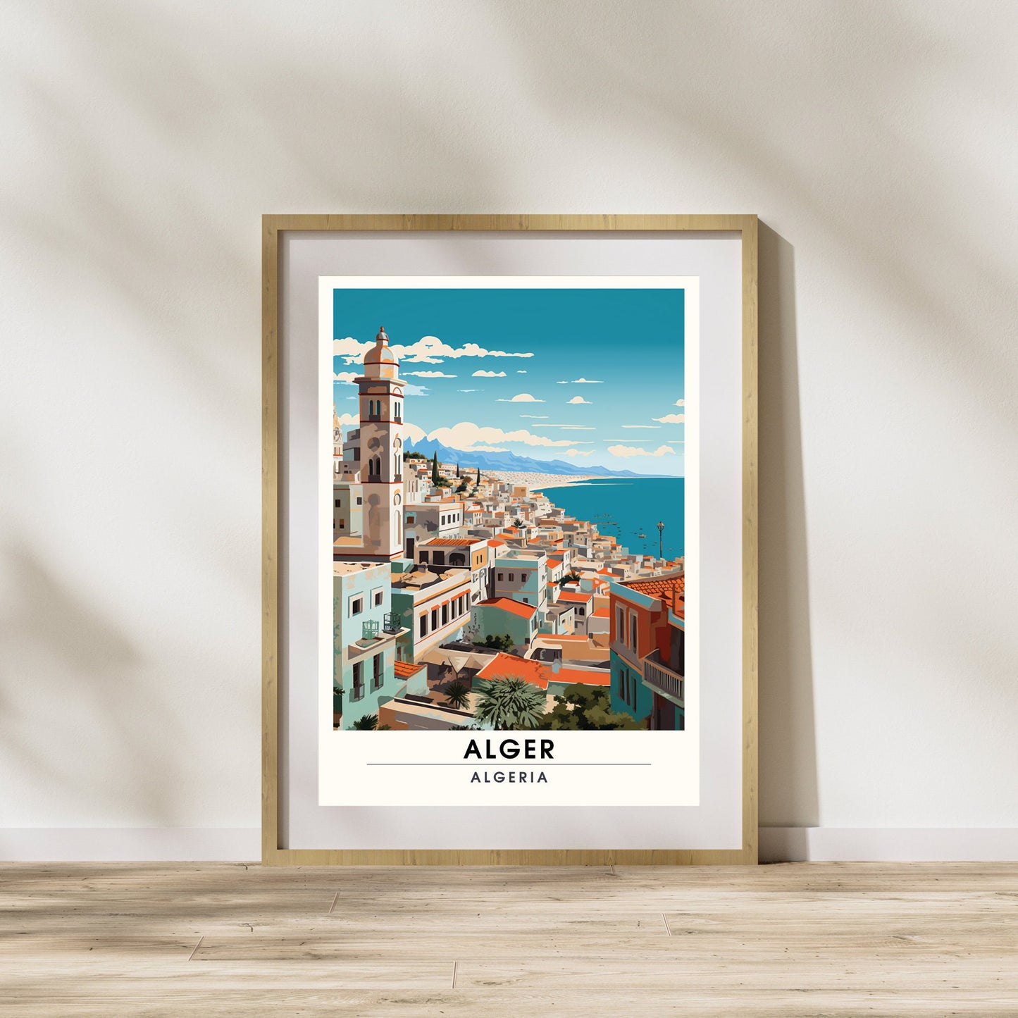 Affiche Alger | Affiche de voyage Alger | Affiche Casbah d'Alger | Impression Algérie