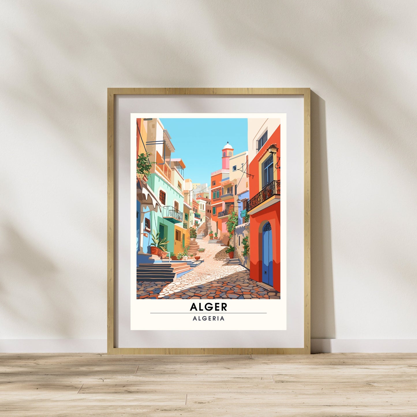 Affiche Alger | Affiche de voyage Alger | Affiche Casbah d'Alger | Impression Algérie