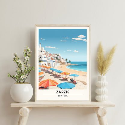 Affiche Zarzis | Impression de voyage Zarzis | Affiche Tunisie | Impression de voyage Tunisie