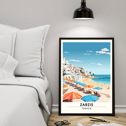 Affiche Zarzis | Impression de voyage Zarzis | Affiche Tunisie | Impression de voyage Tunisie