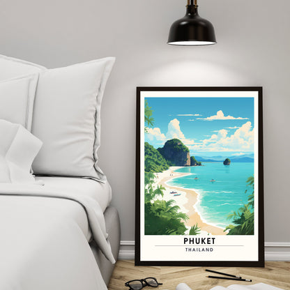 Affiche Phuket | Impression de voyage Phuket | Affiche Thaïlande | Phuket, Thaïlande