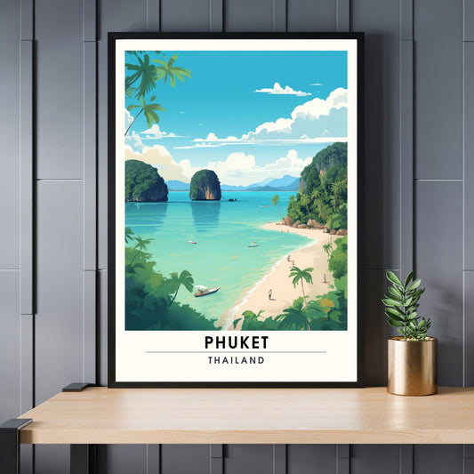 Affiche de voyage Phuket | Impression de voyage Phuket | Affiche Thaïlande | Affiche Phuket, Thaïlande