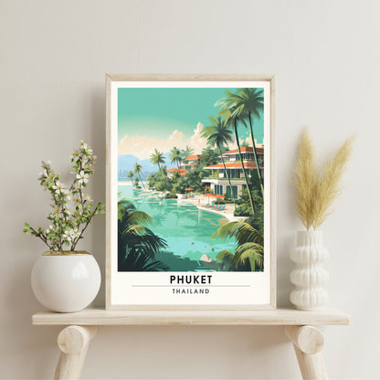 Affiche de voyage Phuket | Impression de voyage Phuket | Affiche Thaïlande | Affiche Phuket plage