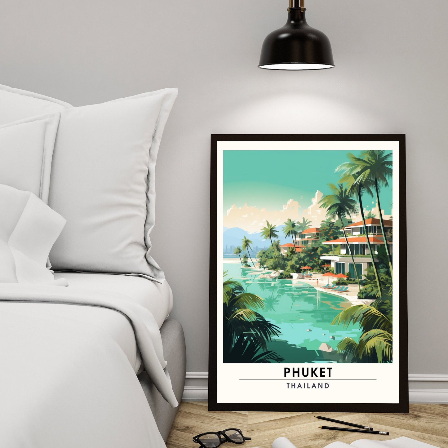 Affiche de voyage Phuket | Impression de voyage Phuket | Affiche Thaïlande | Affiche Phuket plage