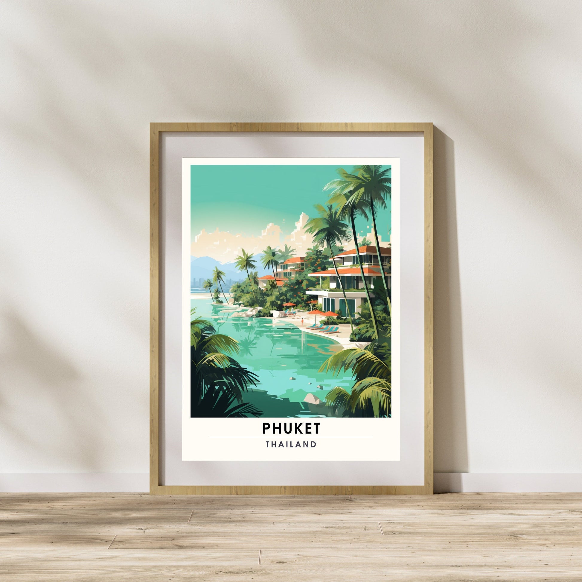 Affiche de voyage Phuket | Impression de voyage Phuket | Affiche Thaïlande | Affiche Phuket plage