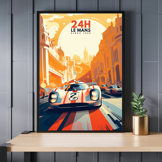 Affiche 24H le Mans | Affiche voiture | Affiche course automobile