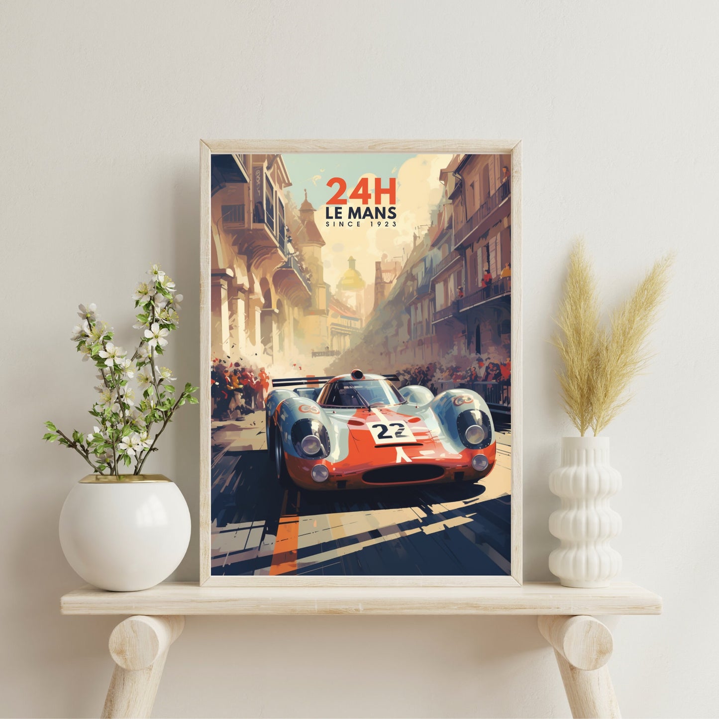 Affiche 24H le Mans | Impression voiture | Affiche Vintage