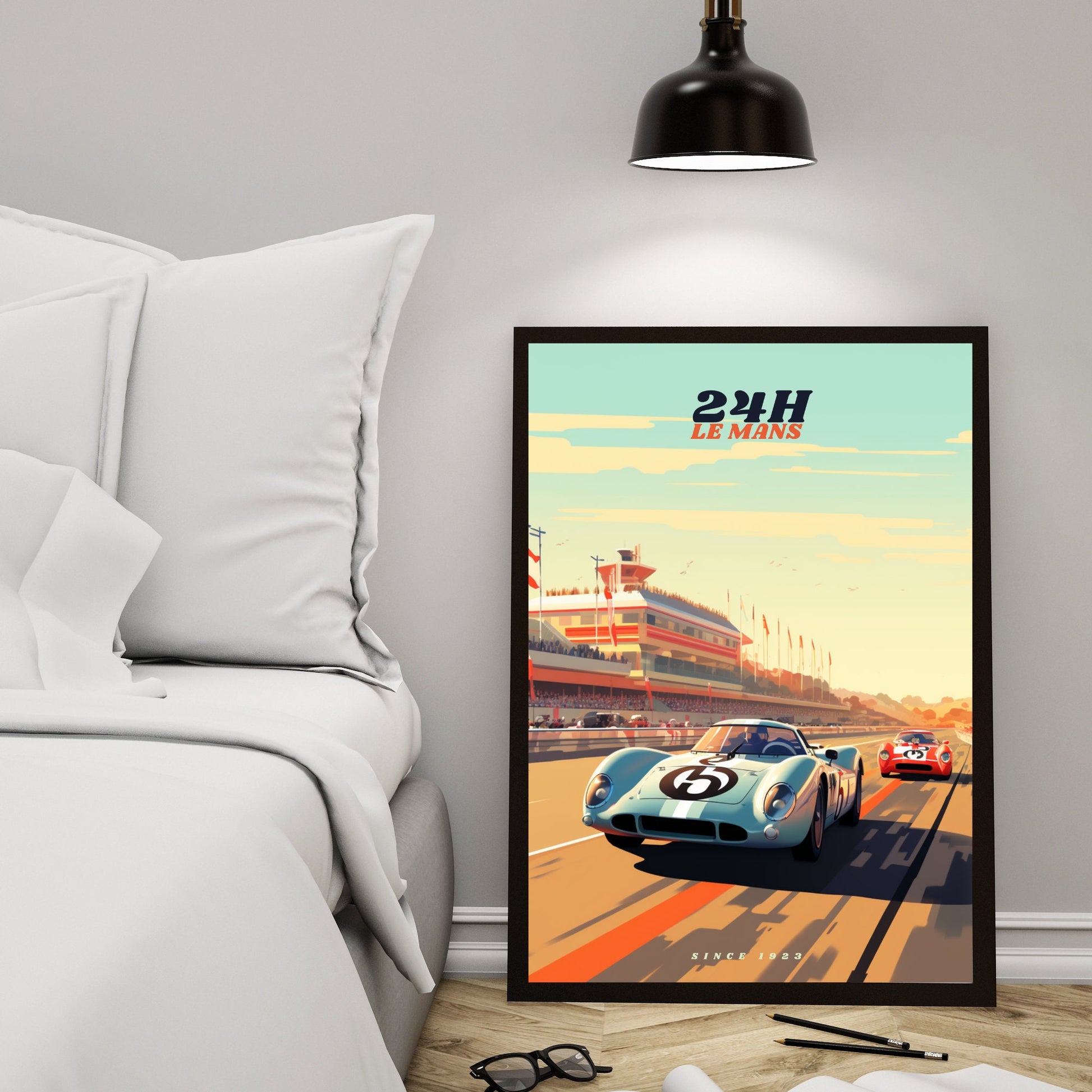 Affiche 24H le Mans | Impression voiture vintage | Affiche Vintage