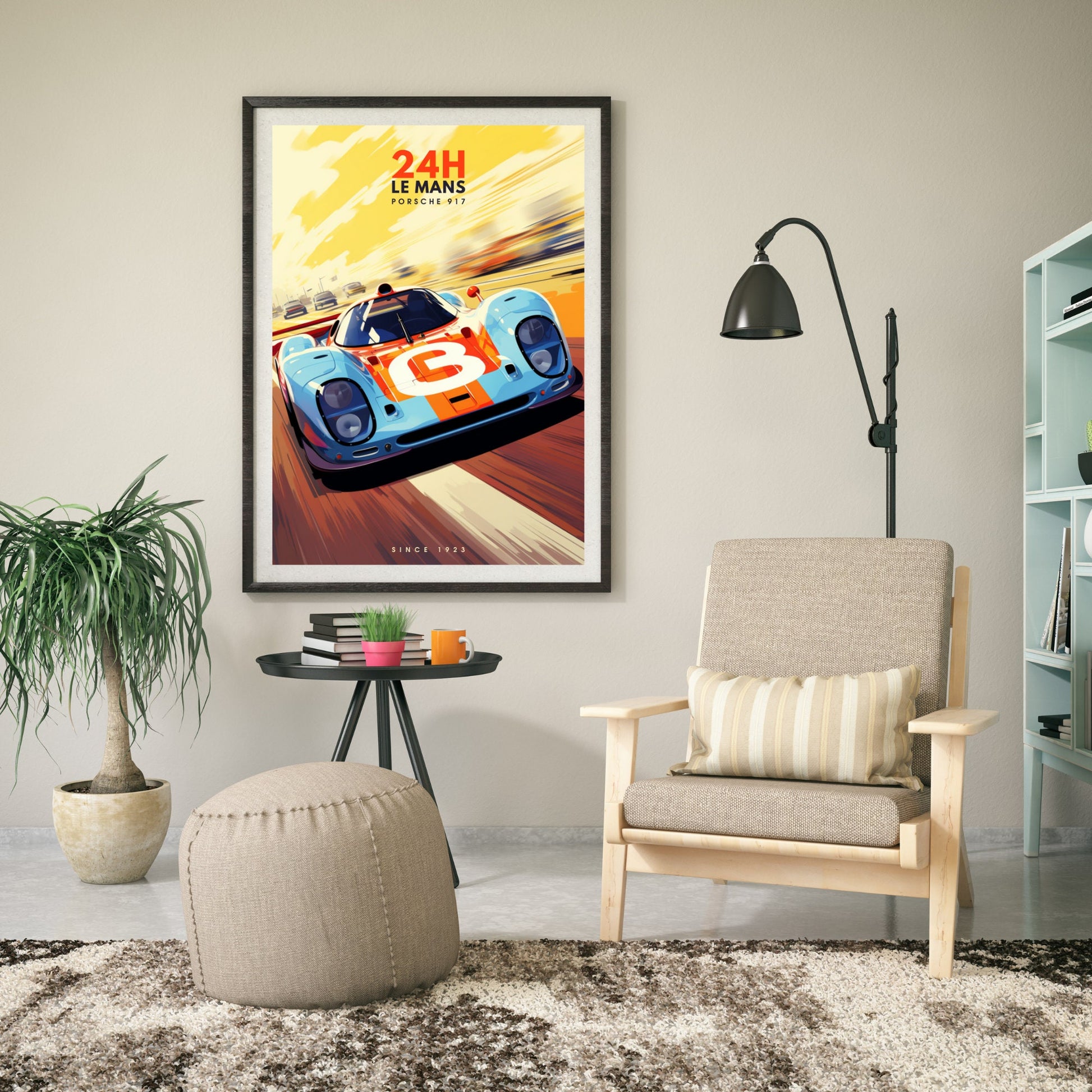 Affiche 24H le Mans | Impression voiture vintage | Porsche 917