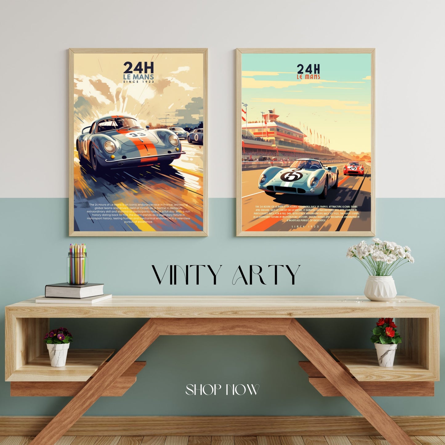 Impression 24H le Mans | Impression voiture vintage | Affiche 24H le Mans vintage