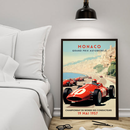 Impression Grand Prix de Formule 1 de Monaco | Impression voiture vintage | Affiche Monaco | Monaco Grand prix