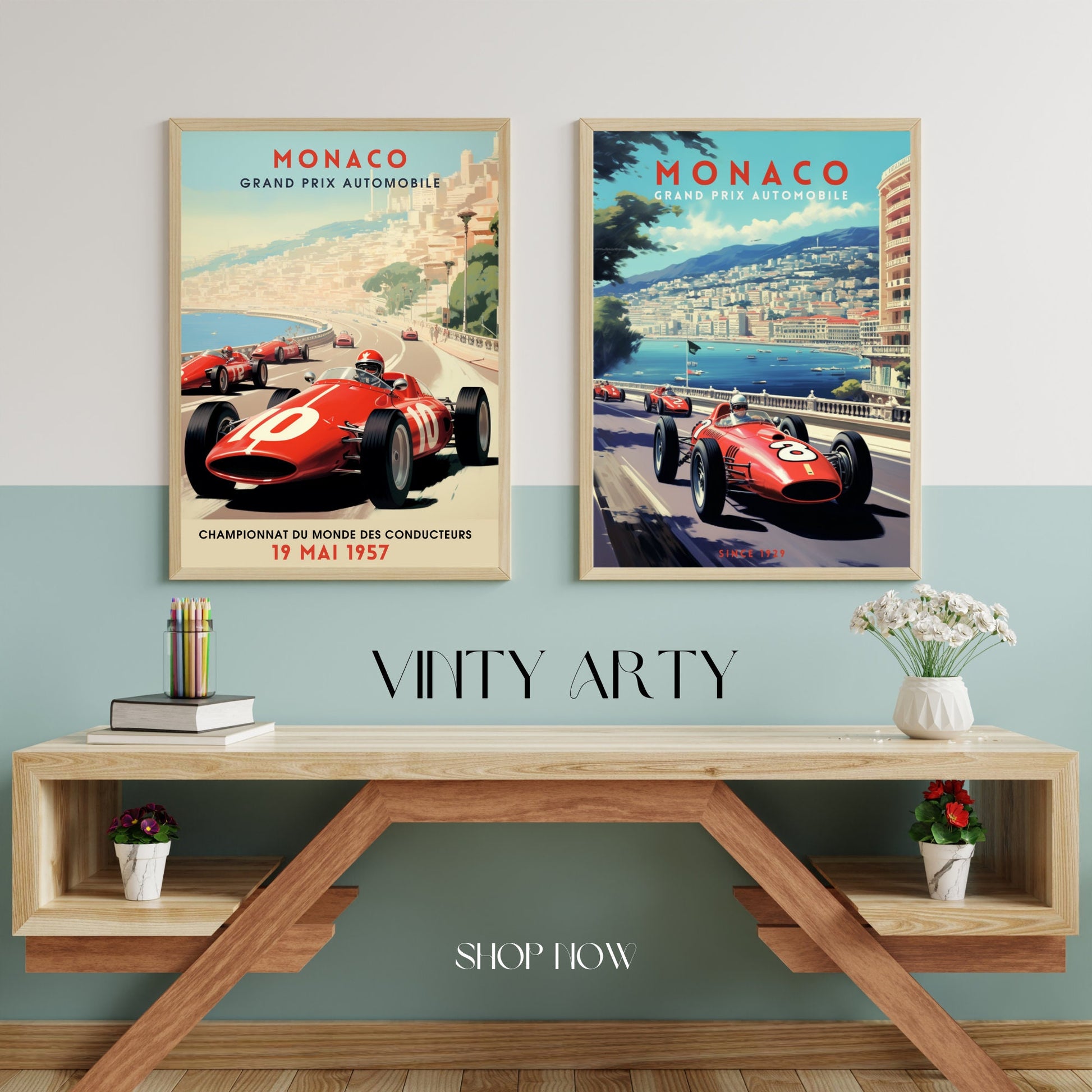 Impression Monaco Grand prix | Impression voiture vintage | Affiche Monaco |