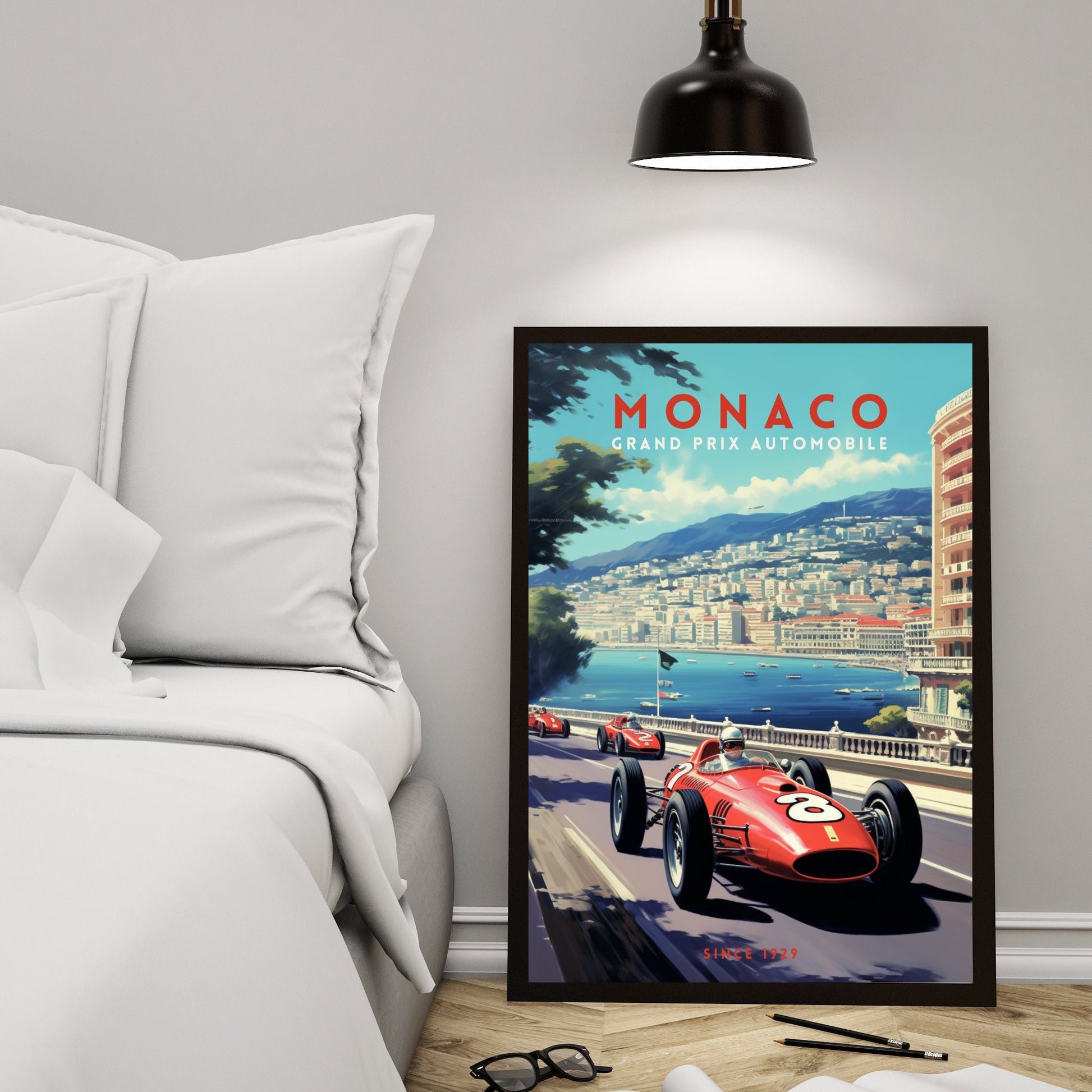 Impression Monaco Grand prix | Impression voiture vintage | Affiche Monaco |