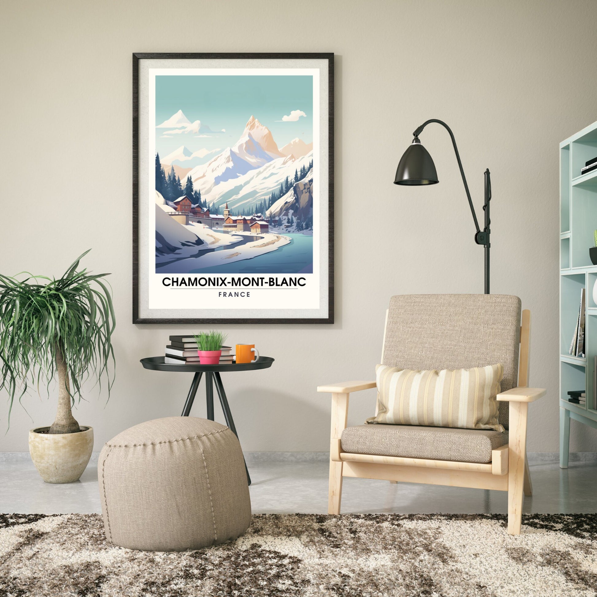 Affiche Chamonix-Mont-Blanc | Affiche Chamonix | Impression Chamonix-Mont-Blanc| Affiche ski