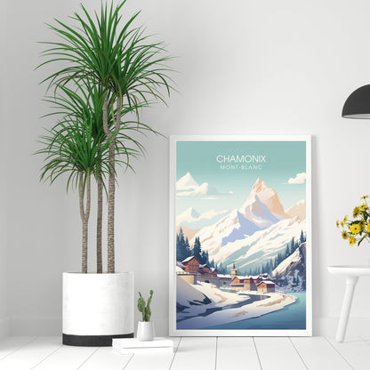 Impression de voyage Chamonix-Mont-Blanc | Affiche Chamonix | Chamonix-Mont-Blanc, | Affiche Mont Blanc