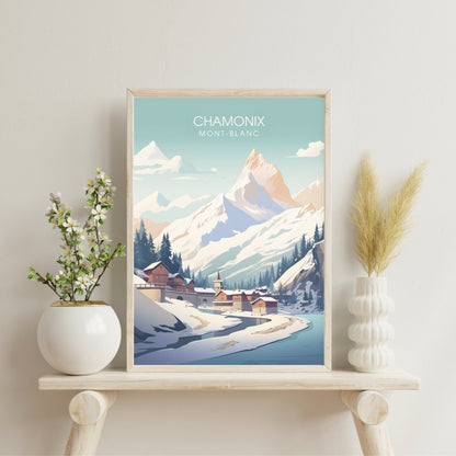 Impression de voyage Chamonix-Mont-Blanc | Affiche Chamonix | Chamonix-Mont-Blanc, | Affiche Mont Blanc