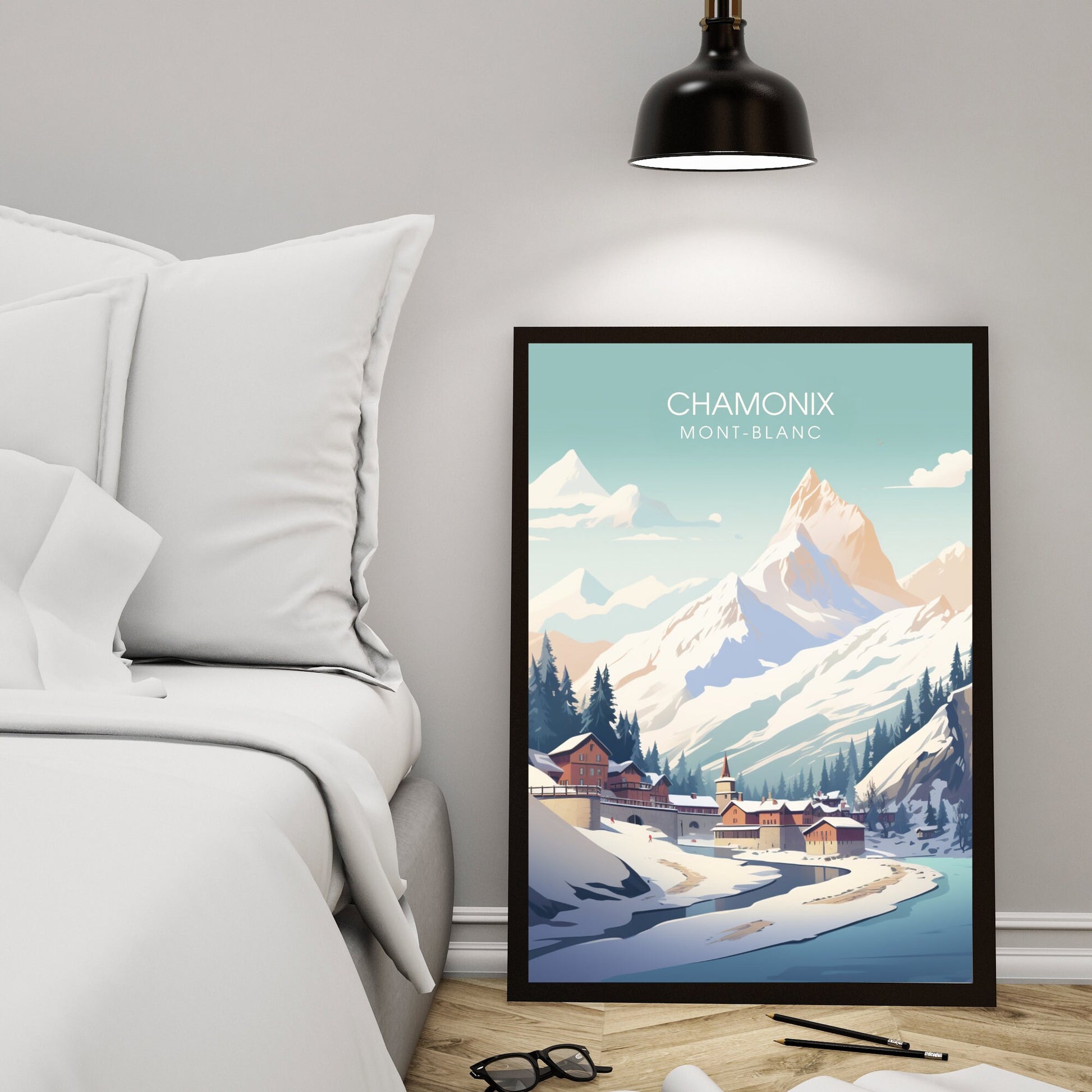 Impression de voyage Chamonix-Mont-Blanc | Affiche Chamonix | Chamonix-Mont-Blanc, | Affiche Mont Blanc