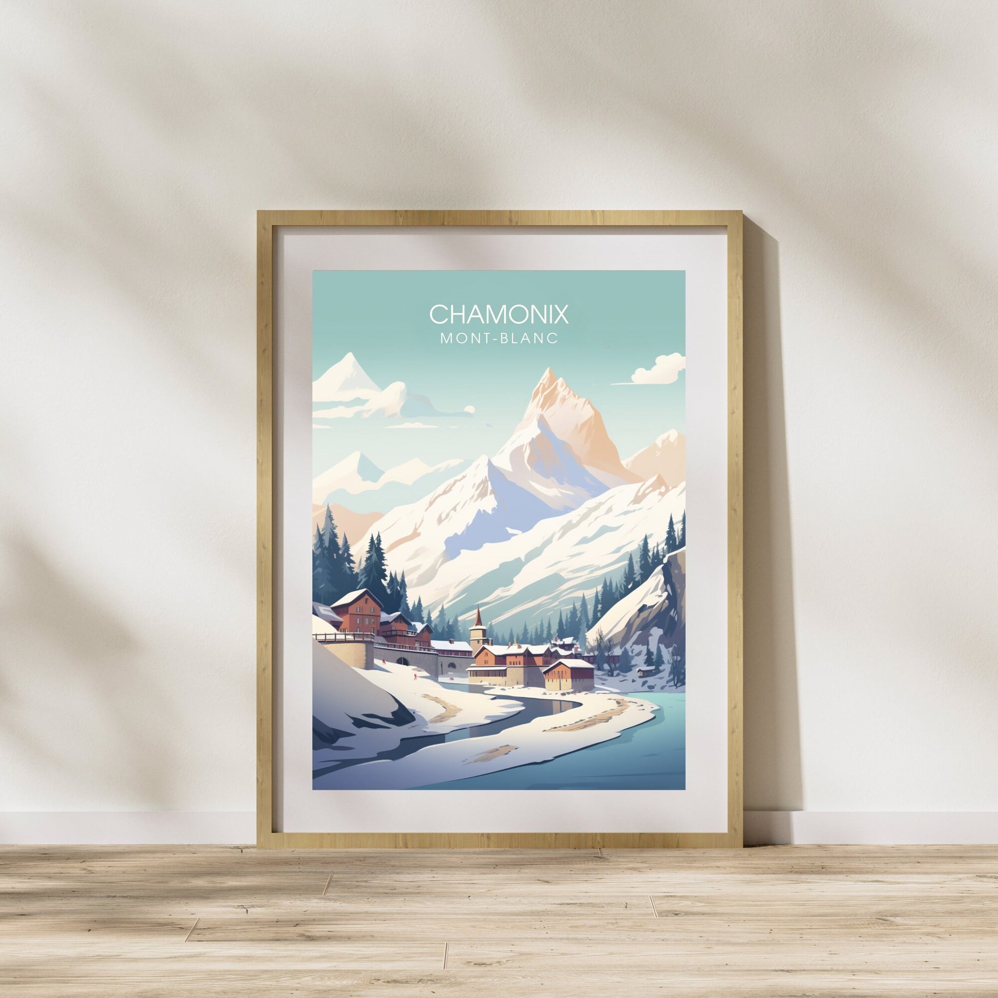 Impression de voyage Chamonix-Mont-Blanc | Affiche Chamonix | Chamonix-Mont-Blanc, | Affiche Mont Blanc