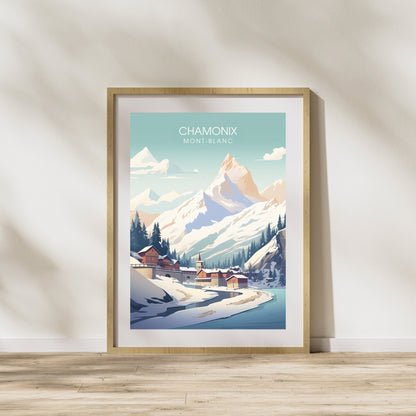 Impression de voyage Chamonix-Mont-Blanc | Affiche Chamonix | Chamonix-Mont-Blanc, | Affiche Mont Blanc