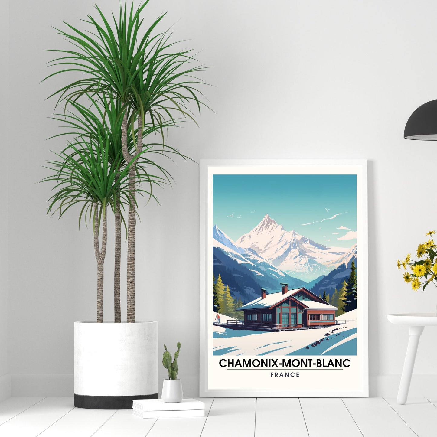 Impression de voyage Chamonix-Mont-Blanc | Affiche Chamonix | Chamonix-Mont-Blanc, | Affiche Ski