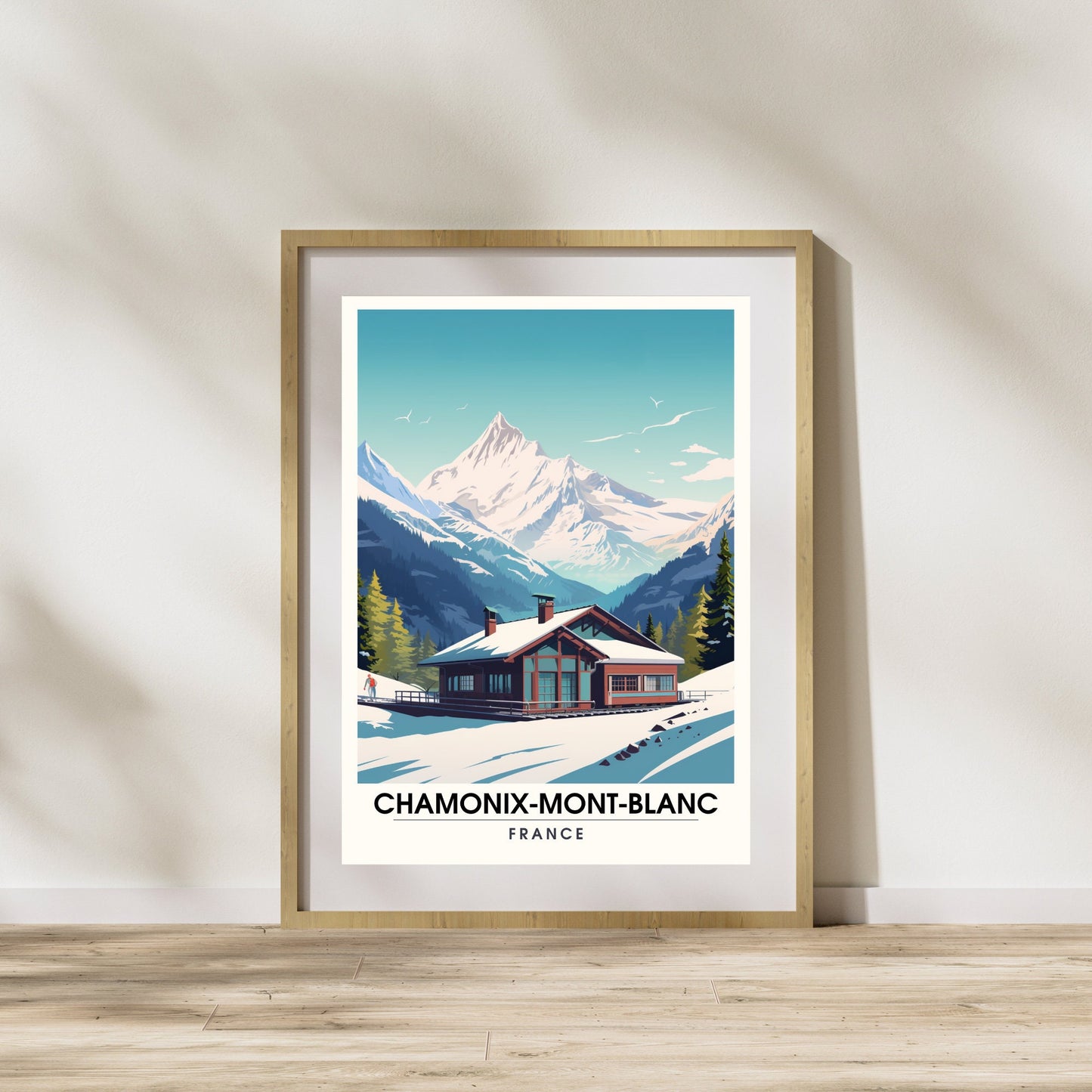 Impression de voyage Chamonix-Mont-Blanc | Affiche Chamonix | Chamonix-Mont-Blanc, | Affiche Ski