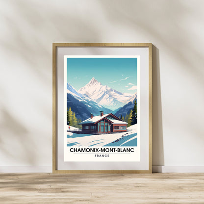 Impression de voyage Chamonix-Mont-Blanc | Affiche Chamonix | Chamonix-Mont-Blanc, | Affiche Ski