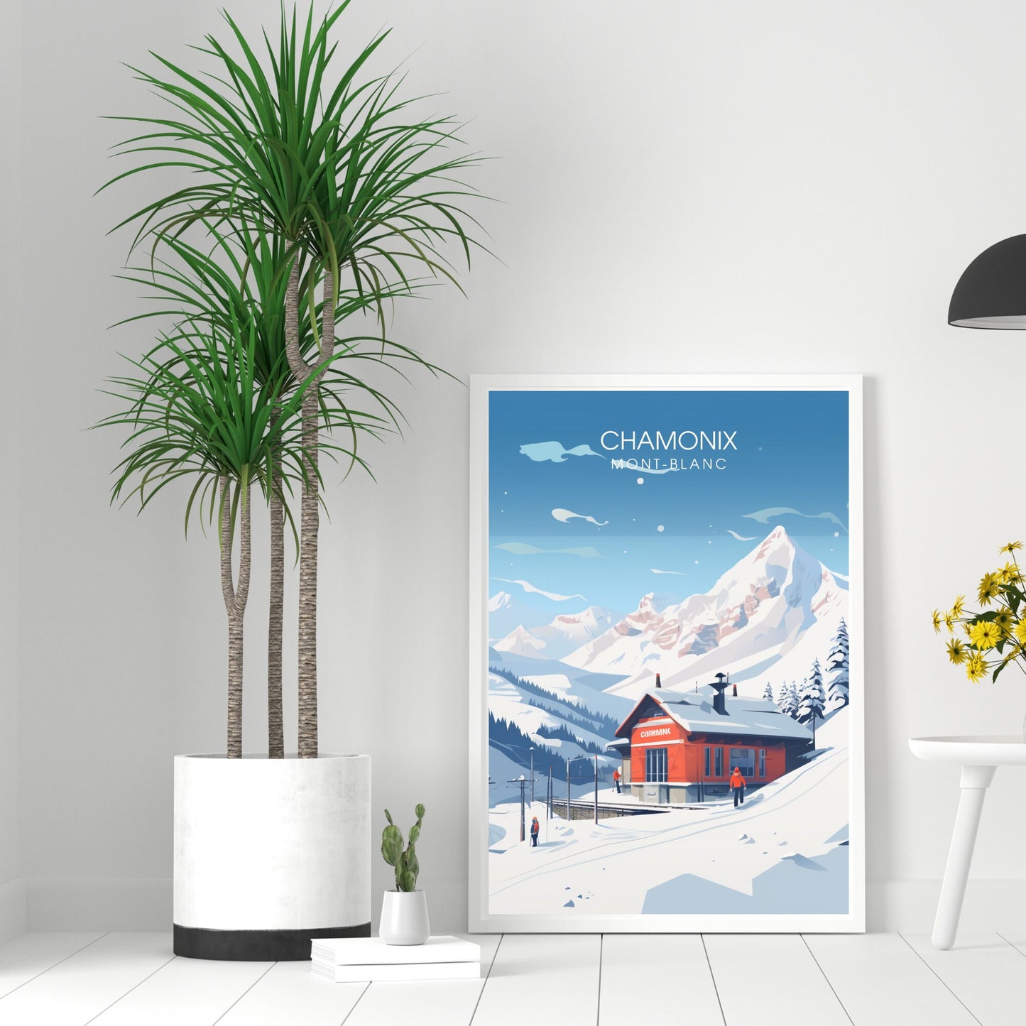 Impression Chamonix-Mont-Blanc | Affiche Chamonix | Chamonix-Mont-Blanc, | Affiche Mont Blanc