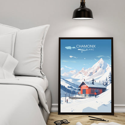 Impression Chamonix-Mont-Blanc | Affiche Chamonix | Chamonix-Mont-Blanc, | Affiche Mont Blanc