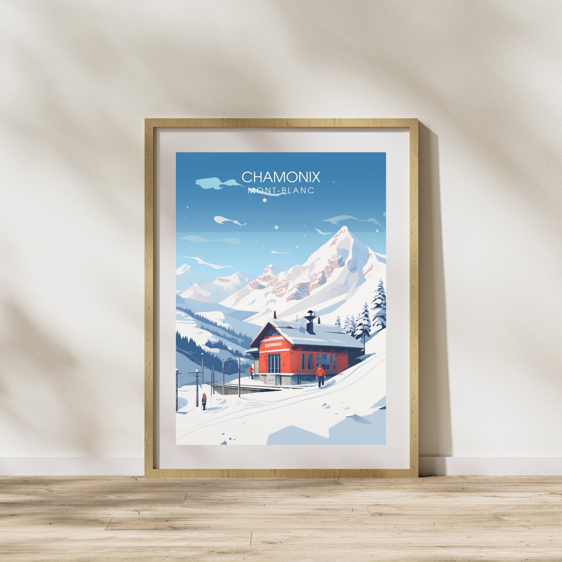 Impression Chamonix-Mont-Blanc | Affiche Chamonix | Chamonix-Mont-Blanc, | Affiche Mont Blanc