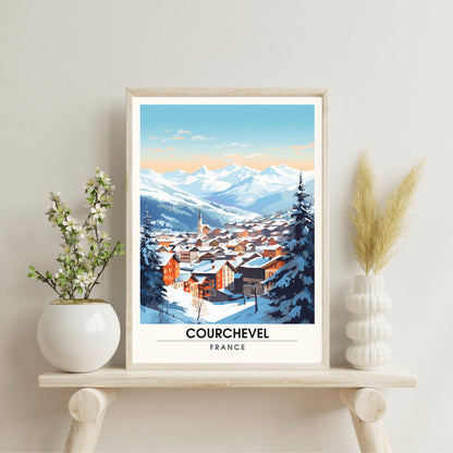 Affiche Courchevel | impression Courchevel | Courchevel | Affiche ski