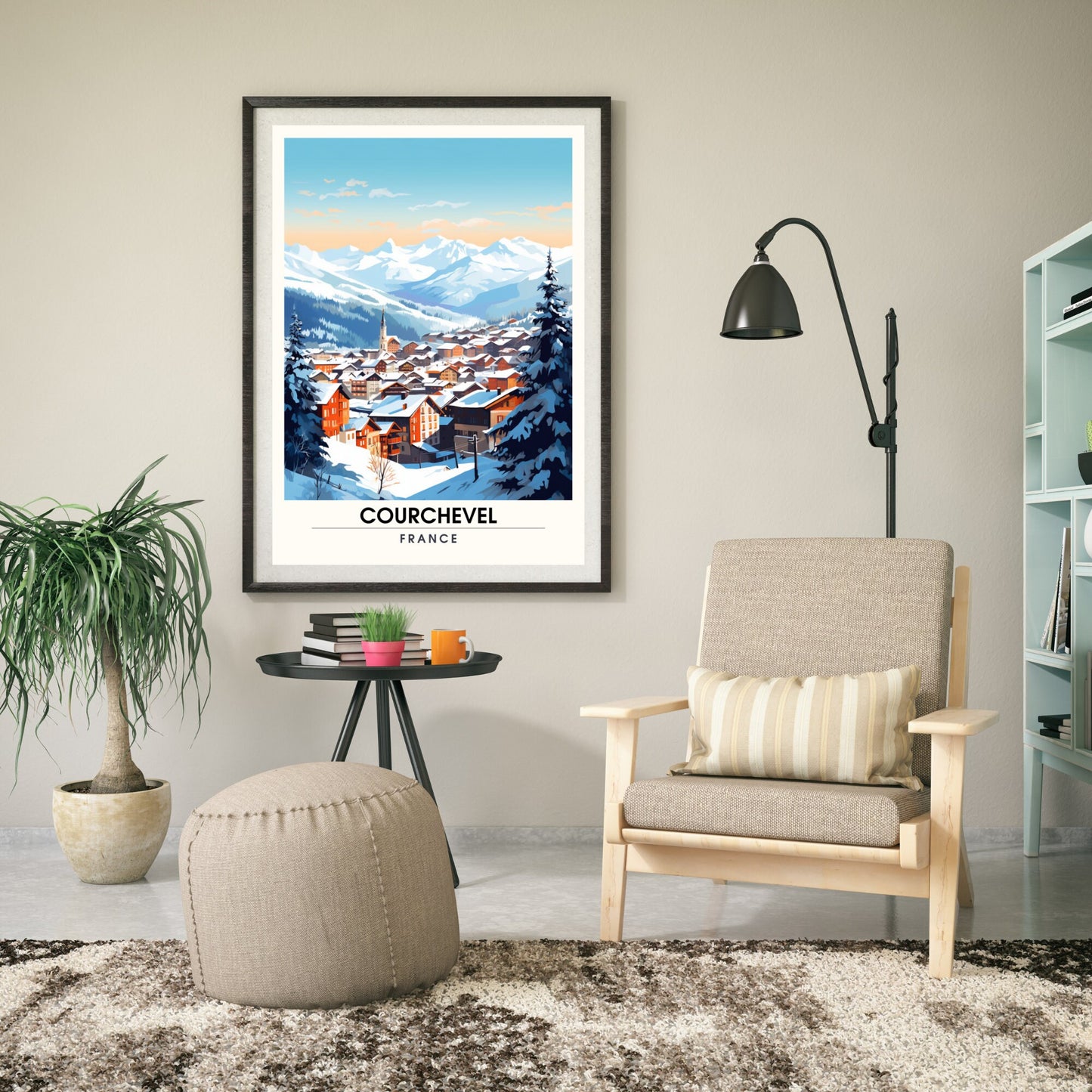 Affiche Courchevel | impression Courchevel | Courchevel | Affiche ski