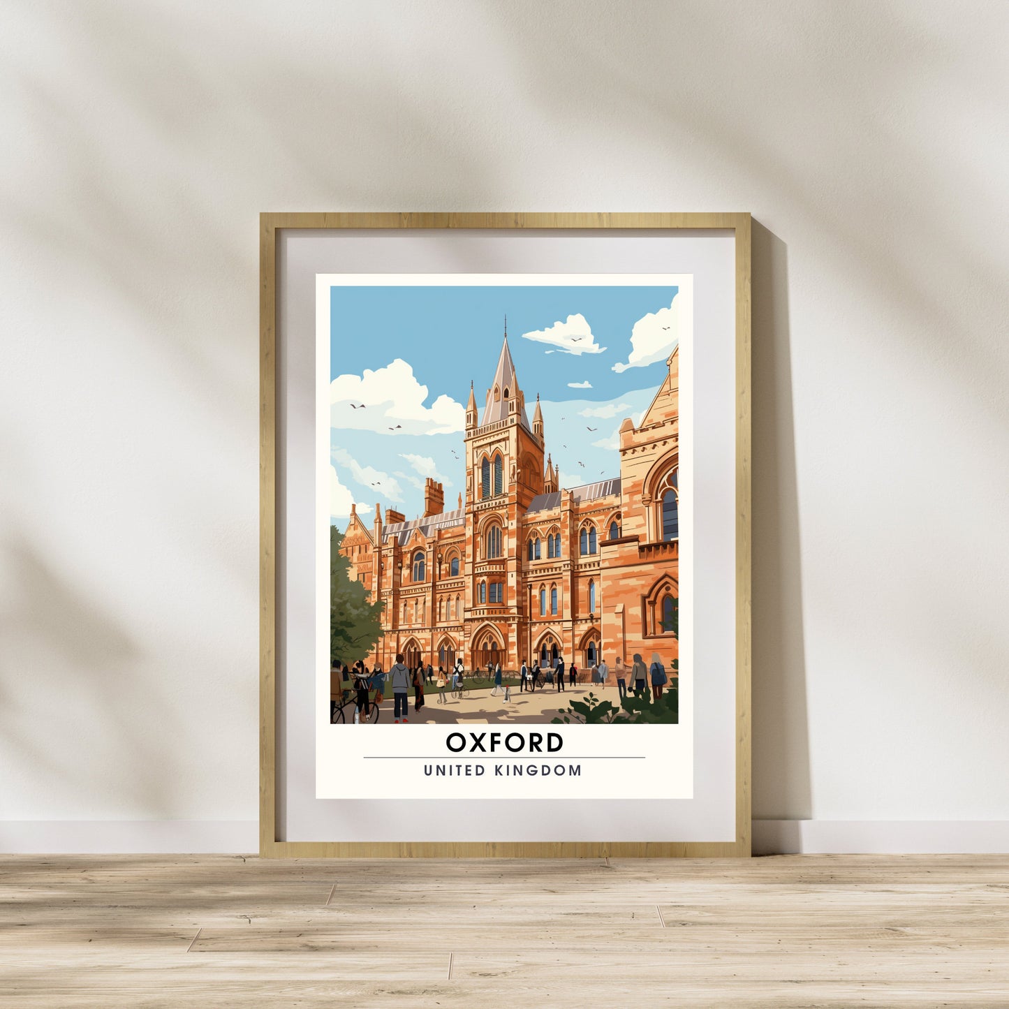 Affiche Oxford | impression de voyage Oxford | Impression Oxford | Affiche Royaume-Uni