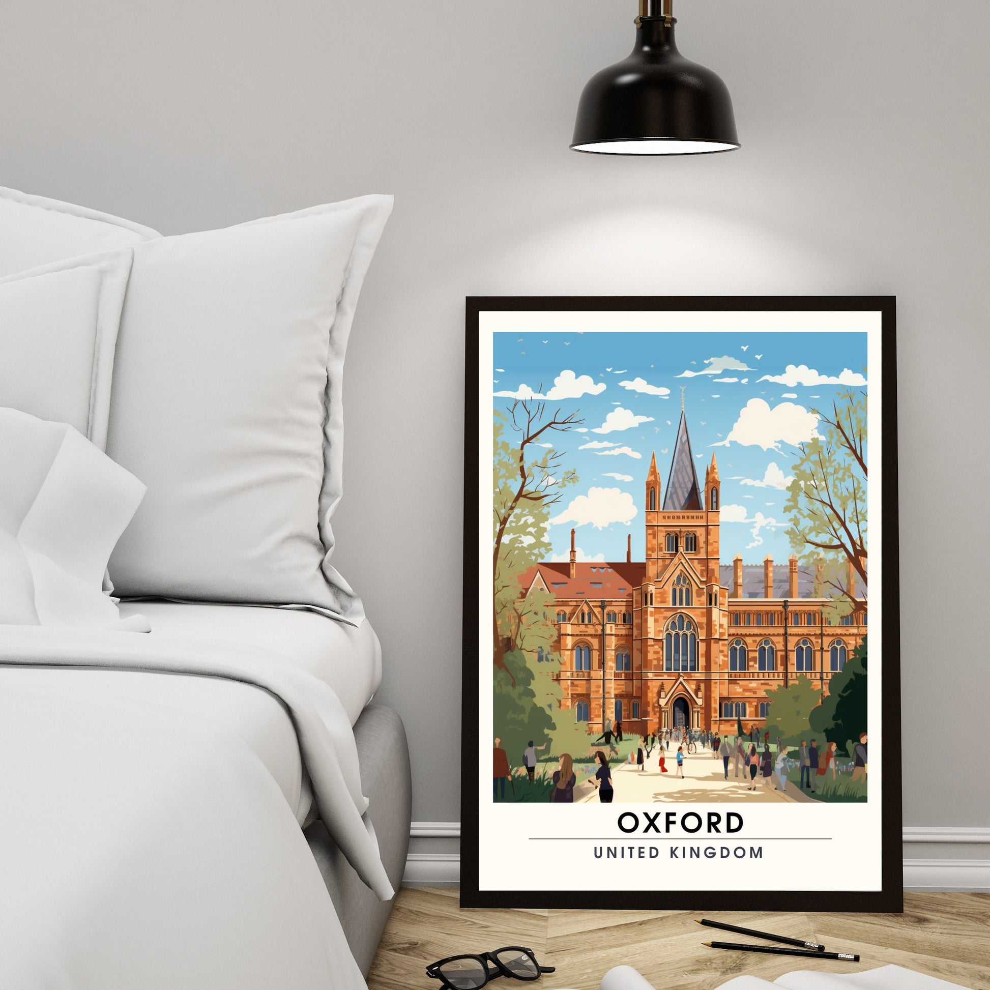 Affiche Oxford | impression de voyage Oxford | Impression Oxford | Affiche Royaume-Uni