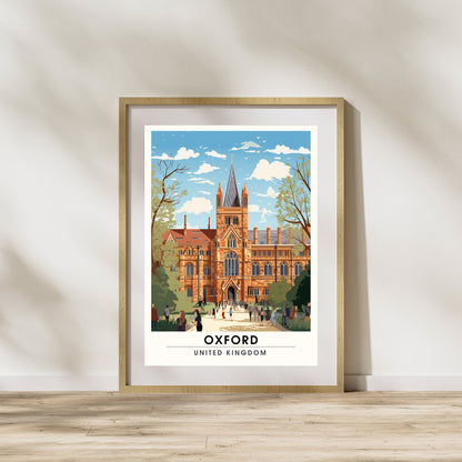 Affiche Oxford | impression de voyage Oxford | Impression Oxford | Affiche Royaume-Uni