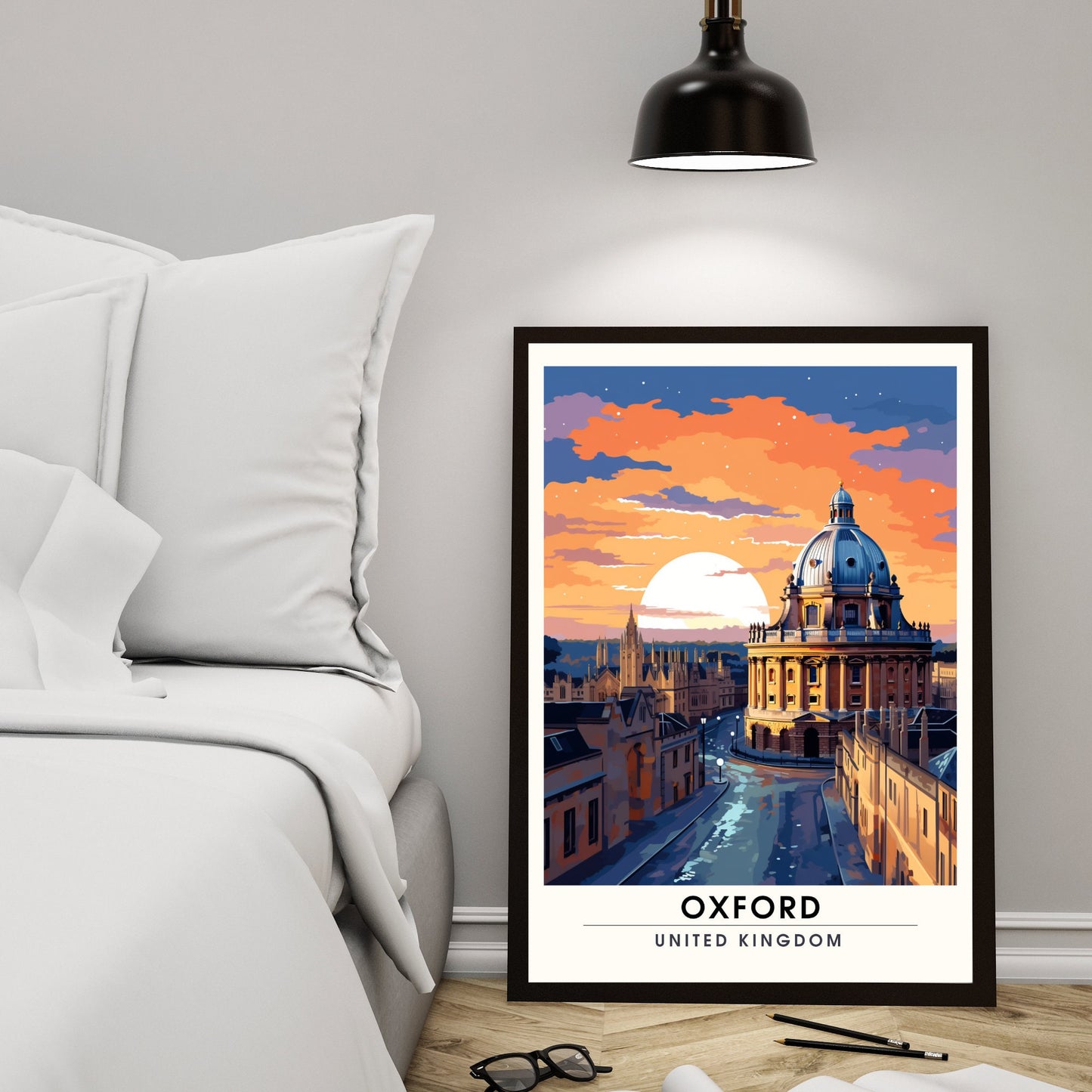 Affiche Oxford | impression de voyage Oxford | Impression Oxford | Affiche Royaume-Uni