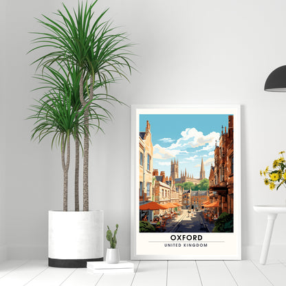 Affiche Oxford | impression de voyage Oxford | Impression Oxford | Affiche Royaume-Uni