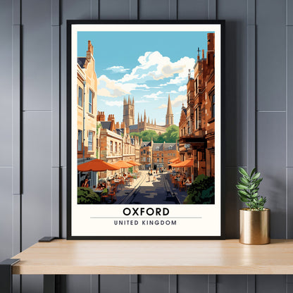 Affiche Oxford | impression de voyage Oxford | Impression Oxford | Affiche Royaume-Uni