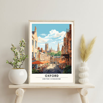 Affiche Oxford | impression de voyage Oxford | Impression Oxford | Affiche Royaume-Uni