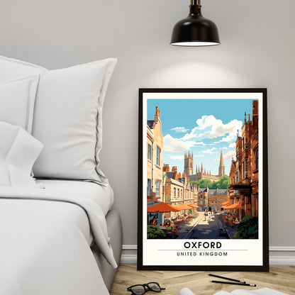 Affiche Oxford | impression de voyage Oxford | Impression Oxford | Affiche Royaume-Uni