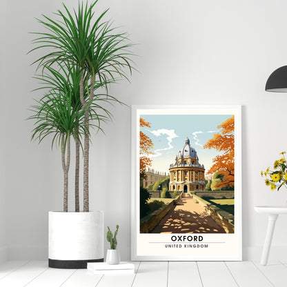 Affiche Oxford | impression de voyage Oxford | Impression Oxford | Affiche Royaume-Uni